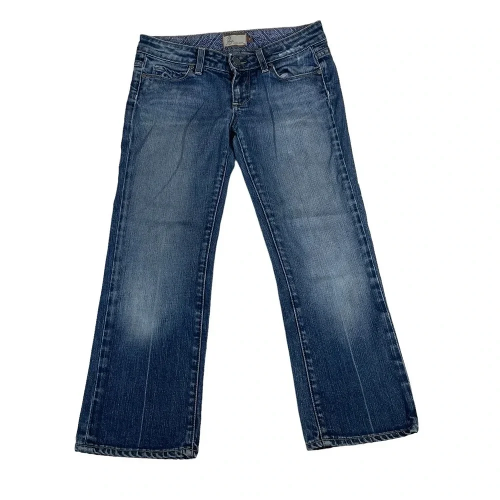Paige Laurel Canyon low rise cropped capris women’s 27 embellished pockets